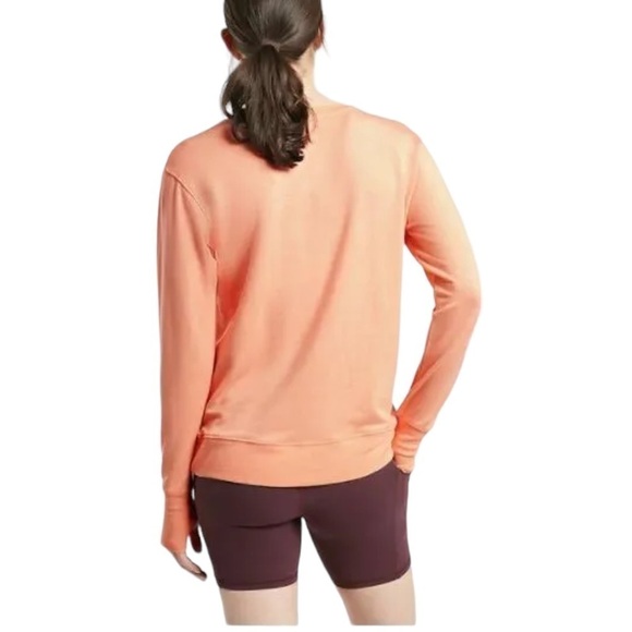 Athleta V Neck Sunrise Sweatshirt in Beach Peach Heather Plus Size 2X - Picture 10 of 14
